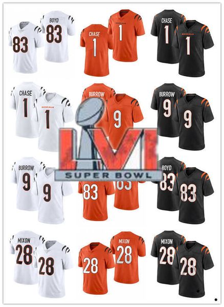 men women cincinnati''bengals''jersey 9 joe burrow 1 ja'marr chase 28 joe mixon 83 tyler boyd 85 tee higgins footba, Black
men women cincinnati''bengals''jersey 9 joe burrow 1 ja'marr chase 28 joe mixon 83 tyler boyd 85 tee higgins footba, Black