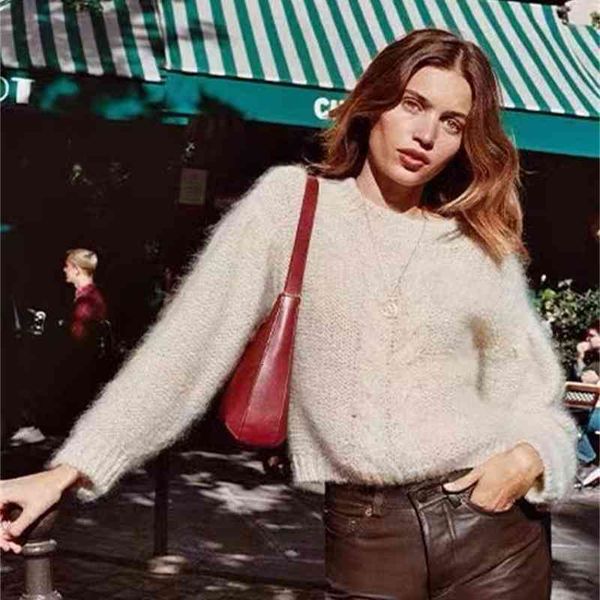 women's sweaters legal system ro autumn and winter product fried dough twist knitting french mohair loose knit sweater women, White;black
women's sweaters legal system ro autumn and winter product fried dough twist knitting french mohair loose knit sweater women, White;black