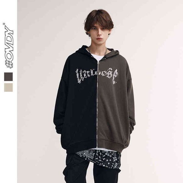 wxwovdy 2022 autumn winter zipper sweater stitching color blocking fashion brand letter printed cardigan loose men's coat, Black
wxwovdy 2022 autumn winter zipper sweater stitching color blocking fashion brand letter printed cardigan loose men's coat, Black