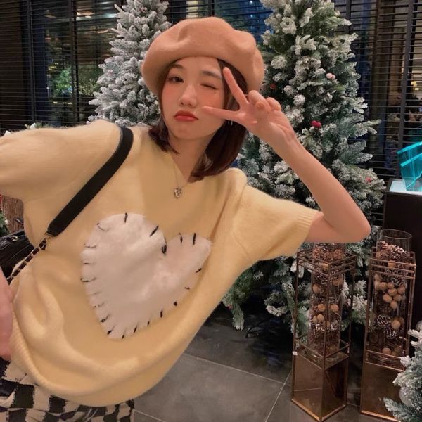 women's t-shirt designer new products in spring and summer: super beautiful cream yellow with white love suitable for summer wear gu5o
women's t-shirt designer new products in spring and summer: super beautiful cream yellow with white love suitable for summer wear gu5o