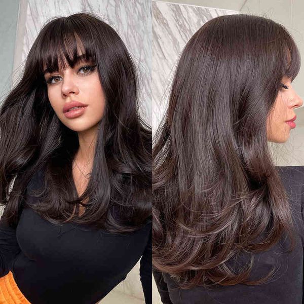 nxy wigs element new synthetic s for women natural dark brown color medium headband heat resistant hair with bangs 220528, Black;brown
nxy wigs element new synthetic s for women natural dark brown color medium headband heat resistant hair with bangs 220528, Black;brown