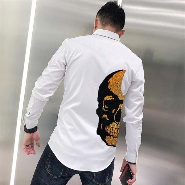 men's button lapel shirts luxury rhinestone office business long-sleev2578, White;black
men's button lapel shirts luxury rhinestone office business long-sleev2578, White;black