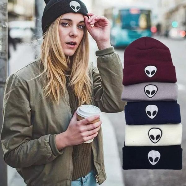 new autumn winter hat knitted hat wool women solid color alien pattern beanies soft cap men women hats christmas gifts, Blue;gray
new autumn winter hat knitted hat wool women solid color alien pattern beanies soft cap men women hats christmas gifts, Blue;gray