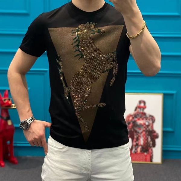 mens tee summer drill rhinestone merceriz cotton short sleeve t-shirt casual hip hop style designer o-neck pullover tee plus size -4xl, White
mens tee summer drill rhinestone merceriz cotton short sleeve t-shirt casual hip hop style designer o-neck pullover tee plus size -4xl, White