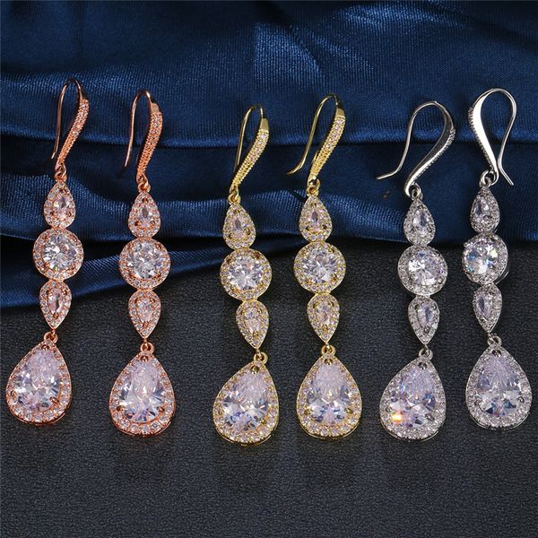 vintage zircon long oval water drop earrings for women elegant bridal wedding party jewelry giftpendientes mujer 220718, Silver
vintage zircon long oval water drop earrings for women elegant bridal wedding party jewelry giftpendientes mujer 220718, Silver