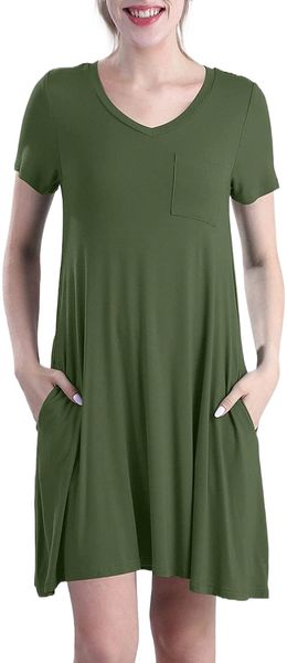 women's summer casual t shirt dresses short sleeve swing dress pockets u0xt#, White;black
women's summer casual t shirt dresses short sleeve swing dress pockets u0xt#, White;black