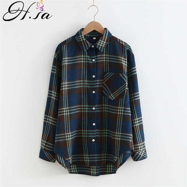 hsa women clothes turn down collar big plaid pocket blouses ladies shirts retro vintage loose style jacket spring outer coat 210716, White
hsa women clothes turn down collar big plaid pocket blouses ladies shirts retro vintage loose style jacket spring outer coat 210716, White