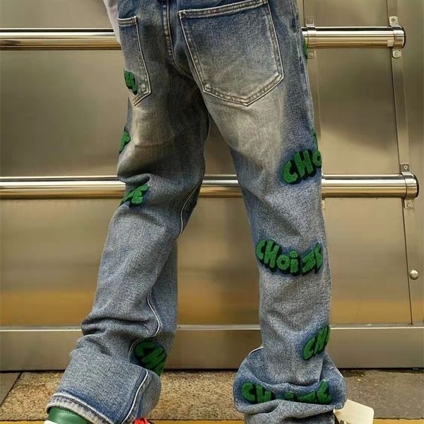 autumn and winter letter embroidery flocking washed loose casual jeans hip-hop high street style men's women's trousers 220328, Blue
autumn and winter letter embroidery flocking washed loose casual jeans hip-hop high street style men's women's trousers 220328, Blue