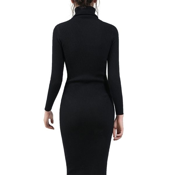 women autumn winter knitted sweater dresses slim elastic turtleneck long sleeve lady bodycon dresses 201008, White;black
women autumn winter knitted sweater dresses slim elastic turtleneck long sleeve lady bodycon dresses 201008, White;black