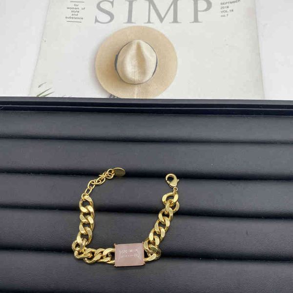 dijia cuba thick chain c female light luxury adjustable personality high sense of 2022 tide brand fashion design necklace bracelet ring stud, Black