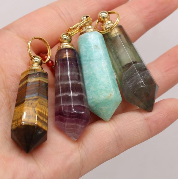 pendant necklaces natural stone perfume bottle section exquisite semi-precious charms for jewelry making diy necklace accessory, Silver
pendant necklaces natural stone perfume bottle section exquisite semi-precious charms for jewelry making diy necklace accessory, Silver