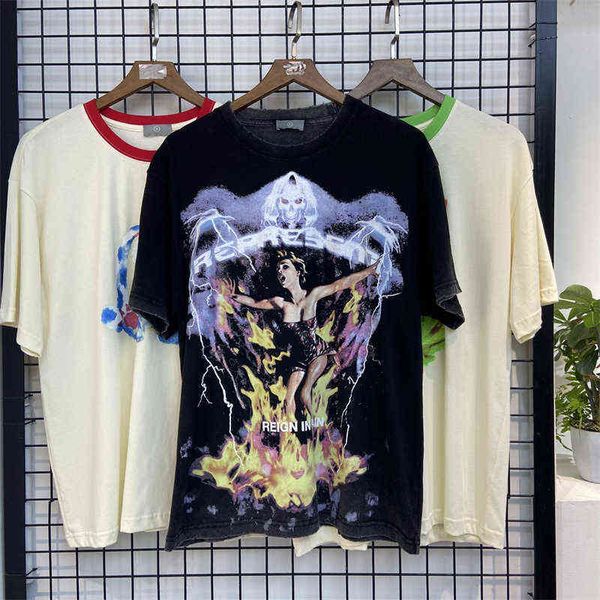 short present sleeve summer loose fit worn and damaged black collarl cotton casual youth t-shirt, White;black
short present sleeve summer loose fit worn and damaged black collarl cotton casual youth t-shirt, White;black