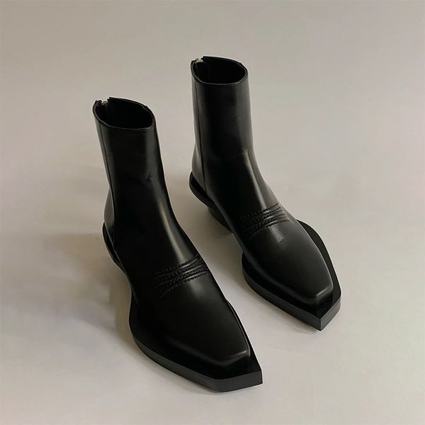 women's boots retro british style slip-on chelsea boots fashion pointy toe flat with women shoes p20d50, Black
women's boots retro british style slip-on chelsea boots fashion pointy toe flat with women shoes p20d50, Black