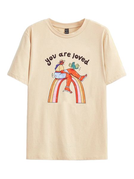 x sam buttrick slogan & figure graphic tee 318z#, White
x sam buttrick slogan & figure graphic tee 318z#, White