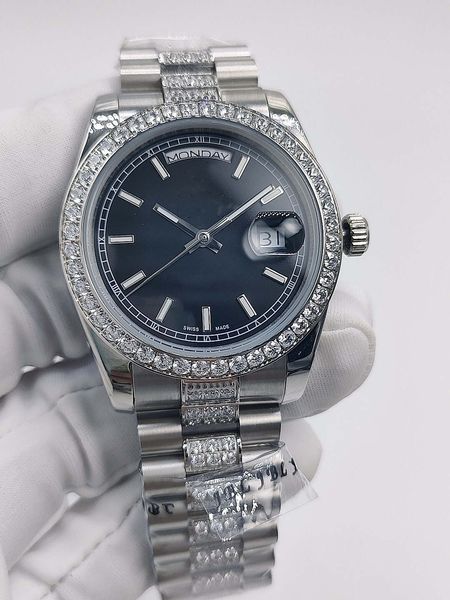 women's automatic mechanical watches dimaond iced out stainless steel strap womens watch 36mm fashion ladies wristwatches, Slivery;brown
women's automatic mechanical watches dimaond iced out stainless steel strap womens watch 36mm fashion ladies wristwatches, Slivery;brown