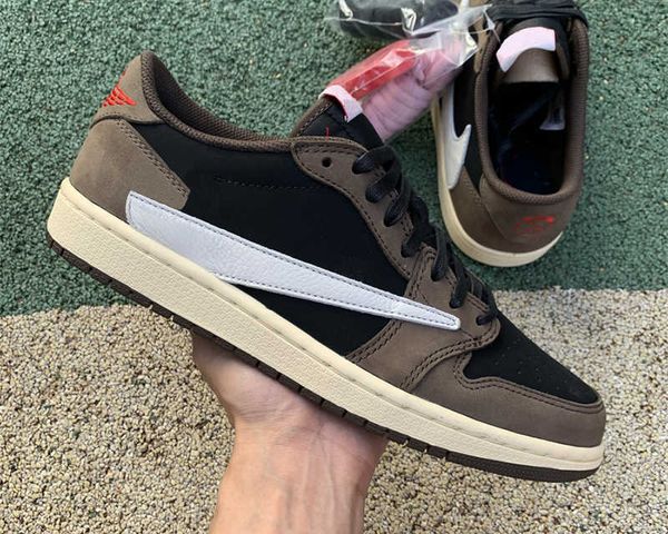 authentic jumpman 1 low cactus jack man designer sport shoe i black sail dark mocha university red fashion trainers come with box
authentic jumpman 1 low cactus jack man designer sport shoe i black sail dark mocha university red fashion trainers come with box