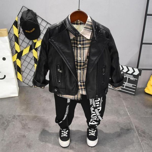 clothing sets winter children's boys set warm faux leather coat +plush shirts pants 3pcs 2-6years, White
clothing sets winter children's boys set warm faux leather coat +plush shirts pants 3pcs 2-6years, White
