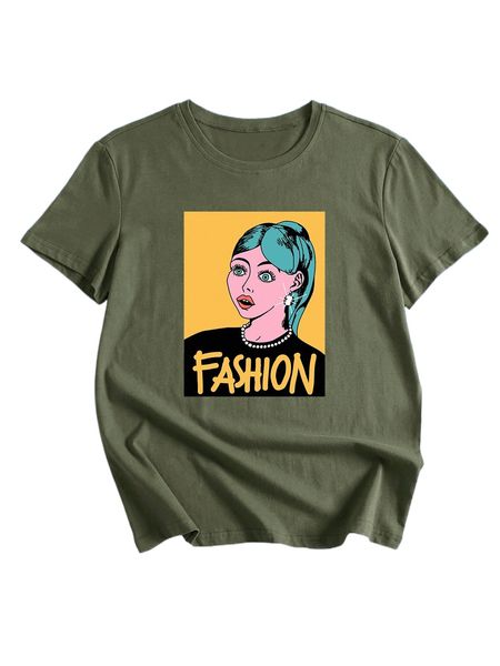 romwe x mityakorolkov figure graphic tee a9vp#, White 
romwe x mityakorolkov figure graphic tee a9vp#, White