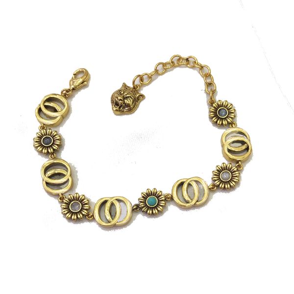 2022 brand original jewelry cuff designer ladies fashion simple high-end real gold electroplating golden daisy tiger head bracelet, White
2022 brand original jewelry cuff designer ladies fashion simple high-end real gold electroplating golden daisy tiger head bracelet, White