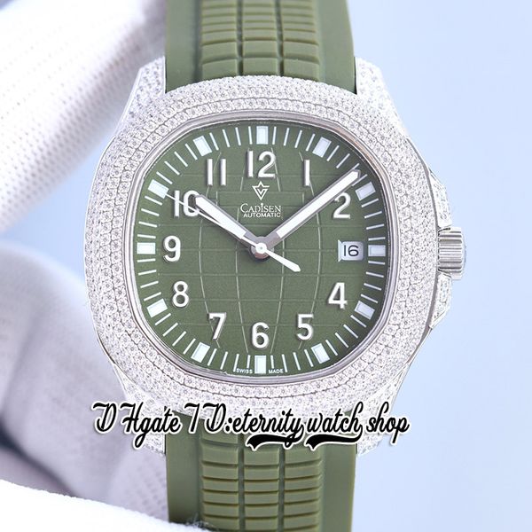 2022 sf 5168 cal.324 sfa324 automatic iced out mens watch 40mm green texture dial stainless steel diamond inlay case rubber strap super vers, Slivery;brown
2022 sf 5168 cal.324 sfa324 automatic iced out mens watch 40mm green texture dial stainless steel diamond inlay case rubber strap super vers, Slivery;brown
