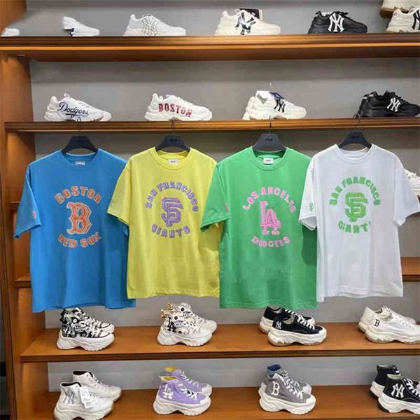 women's t-shirt mlb korea fashion men and women couple round neck loose letter ny casual half sleeve t-shirt summer short f6uc, White
women's t-shirt mlb korea fashion men and women couple round neck loose letter ny casual half sleeve t-shirt summer short f6uc, White