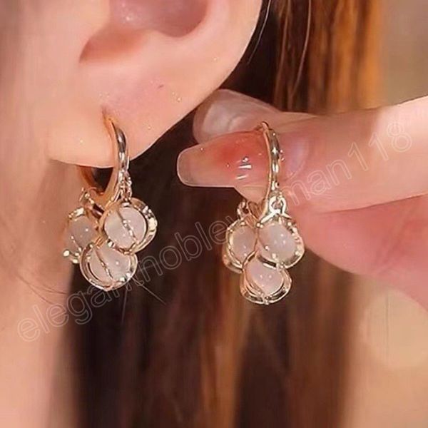 luxury high-end temperament opal earrings for women trendy creative design pendientes dangle earring female party jewelry, Silver
luxury high-end temperament opal earrings for women trendy creative design pendientes dangle earring female party jewelry, Silver