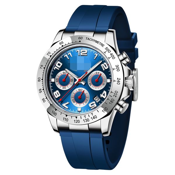 watch relogio masculino mens 40mm military sport style domineering fashion designer blue brow black dial unique silicone clock watch 2022, Slivery;brown
watch relogio masculino mens 40mm military sport style domineering fashion designer blue brow black dial unique silicone clock watch 2022, Slivery;brown