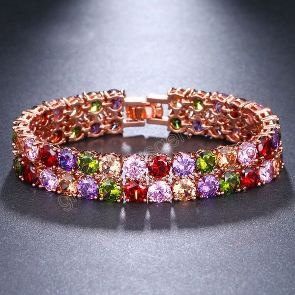 trendy double round colorful zircon bracelet for women rose gold chain wedding bridal vows bracelet jewelry accessories, Golden;silver
trendy double round colorful zircon bracelet for women rose gold chain wedding bridal vows bracelet jewelry accessories, Golden;silver