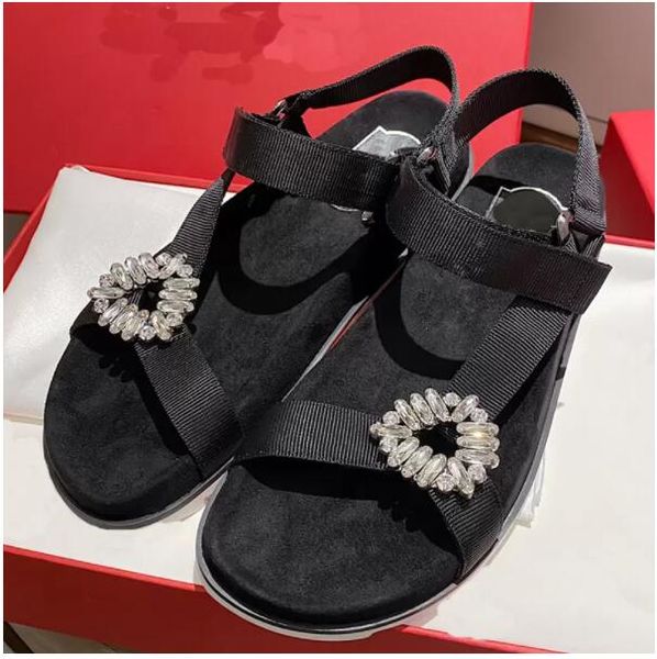 2022 summer casual sandals for womens luxury designer classic square crystal rhinestone buckle beach ladies shoes quality flat heel womens s, Black
2022 summer casual sandals for womens luxury designer classic square crystal rhinestone buckle beach ladies shoes quality flat heel womens s, Black