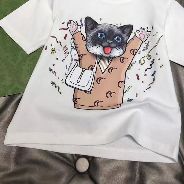 2022 childrens t-shirt boys girls sets kids short sleeve child designer clother with letter cat bag black white 90-160 
2022 childrens t-shirt boys girls sets kids short sleeve child designer clother with letter cat bag black white 90-160