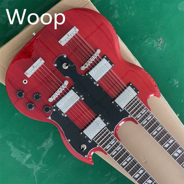 in stock double sg style double neck 12-string double string and 6-string lead electric guitar red mahogany available by order guitars guita
in stock double sg style double neck 12-string double string and 6-string lead electric guitar red mahogany available by order guitars guita