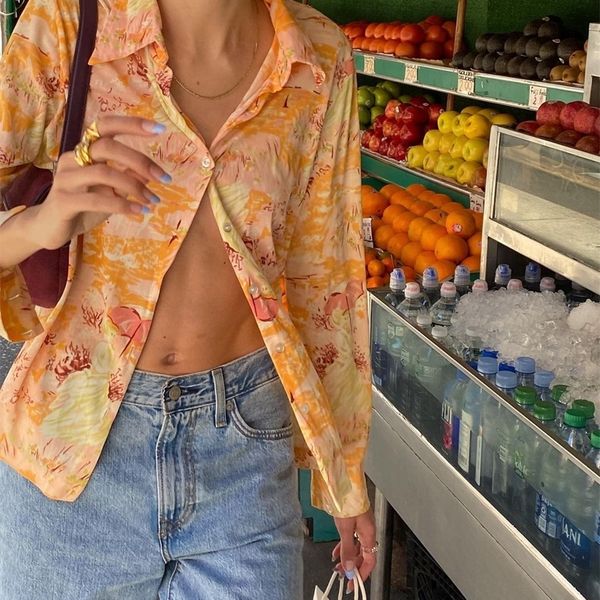 womens shirts spring summer fall ways small printed fresh blouse long sleeve turndown collar shirt early fall 220809, White
womens shirts spring summer fall ways small printed fresh blouse long sleeve turndown collar shirt early fall 220809, White