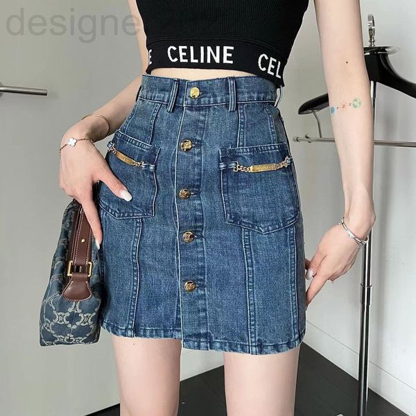 skirts designer original standard ce22 spring and summer versatile slim breasted front pocket denim skirt arc de triomphe gold button a-shap, Black
skirts designer original standard ce22 spring and summer versatile slim breasted front pocket denim skirt arc de triomphe gold button a-shap, Black