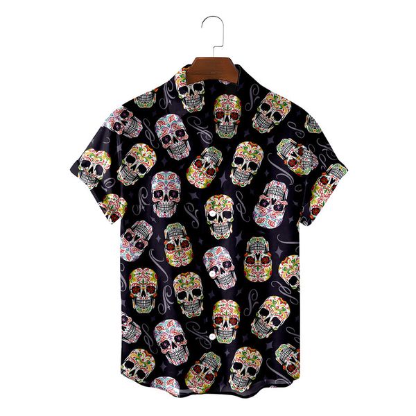 fashion hawaiian shirt for men summer beach clothes skeleton skull pattern camisa blusas blouses button up streetwear chemise 220606, White;black
fashion hawaiian shirt for men summer beach clothes skeleton skull pattern camisa blusas blouses button up streetwear chemise 220606, White;black