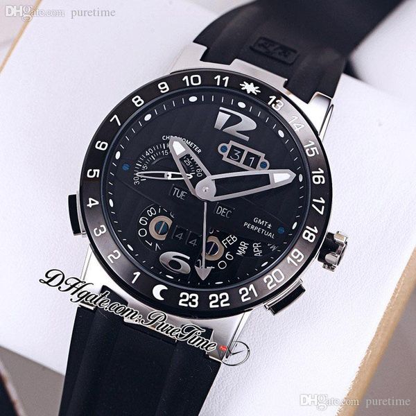 executive el toro perpetual calendar gmt automatic mens watch 326-00-3/bq steel case black dial silver markers rubber strap limited edition, Slivery;brown
executive el toro perpetual calendar gmt automatic mens watch 326-00-3/bq steel case black dial silver markers rubber strap limited edition, Slivery;brown