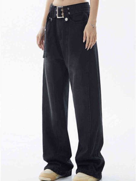 american retro high waist women black jeans korean fashion all-match streetwear wide blowjob jean female straight baggy denim pants l220726, Blue
american retro high waist women black jeans korean fashion all-match streetwear wide blowjob jean female straight baggy denim pants l220726, Blue