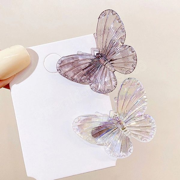 fashion transparent side clip butterfly hair claw girls sweet solid clamps barrettes women hair accessories, Slivery;white
fashion transparent side clip butterfly hair claw girls sweet solid clamps barrettes women hair accessories, Slivery;white