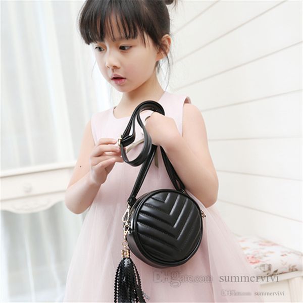 children circular handbags girls tassel pendant single shoulder bags kids pu leather messenger bag luxury mini purse q7095, Black
children circular handbags girls tassel pendant single shoulder bags kids pu leather messenger bag luxury mini purse q7095, Black