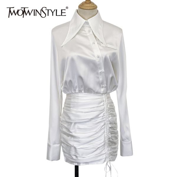 white drawstring slim dress for women lapel long sleeve high waist ruched shirt dresses female fashion clothes 210423, Black;gray
white drawstring slim dress for women lapel long sleeve high waist ruched shirt dresses female fashion clothes 210423, Black;gray