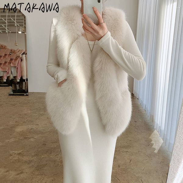 loose imitation mink fur warm vest women korea chic waistcoat autumn and winter temperament sweater 210506, Black;white
loose imitation mink fur warm vest women korea chic waistcoat autumn and winter temperament sweater 210506, Black;white