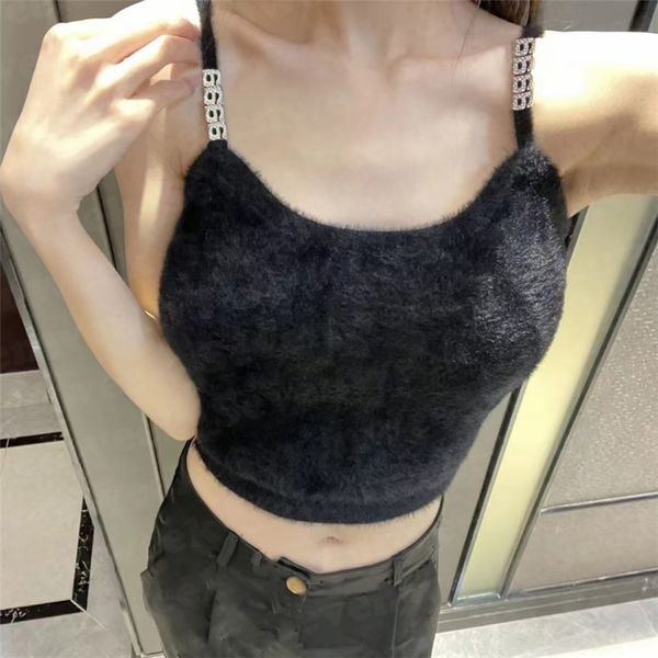 imitation mink furry vest t shirts for women letter rhinestones fashion tanks casaul short style sling, White
imitation mink furry vest t shirts for women letter rhinestones fashion tanks casaul short style sling, White