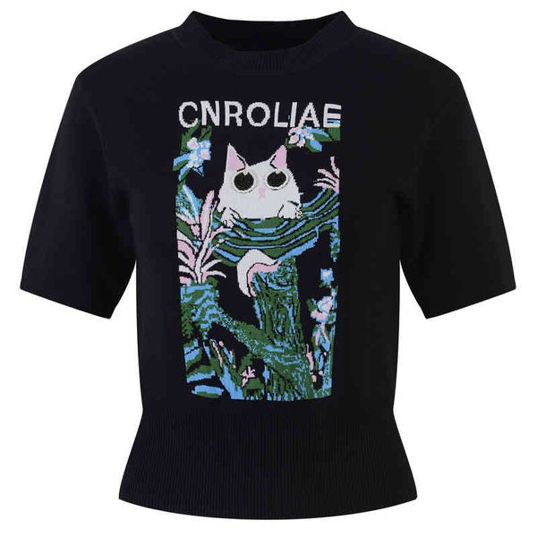 women's sweaters french temperament black t-shirt women's clothing summer fashion round neck cartoon letter short sleeved shirt im, White;black
women's sweaters french temperament black t-shirt women's clothing summer fashion round neck cartoon letter short sleeved shirt im, White;black