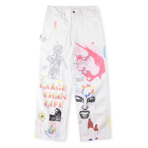 wide leg pants men white graffiti 11 trousers loose straight pant mens streetwear hip-hop pocket cargo trous, Black;brown
wide leg pants men white graffiti 11 trousers loose straight pant mens streetwear hip-hop pocket cargo trous, Black;brown