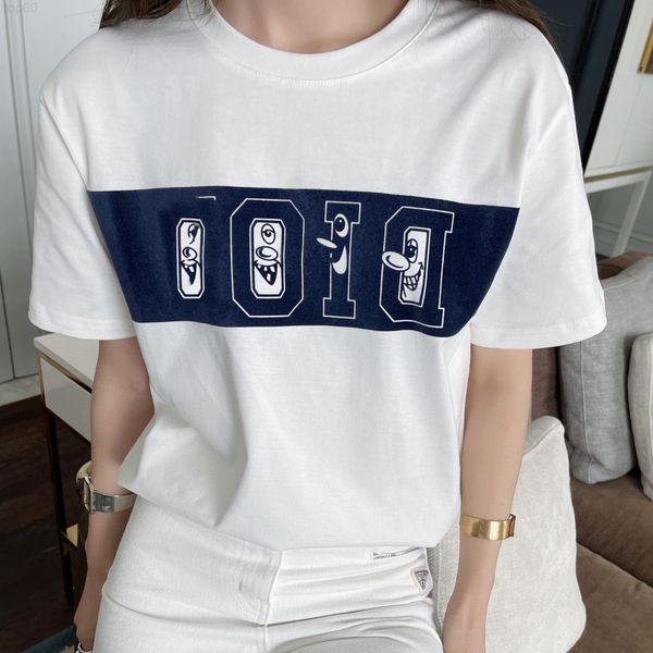women's t-shirt designer 2021 summer new simple and versatile solid color printed short sleeve white fashion 3c45
women's t-shirt designer 2021 summer new simple and versatile solid color printed short sleeve white fashion 3c45