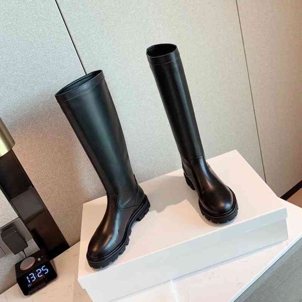 knight leather boots women's boots knee high heels round head square winter series, Black
knight leather boots women's boots knee high heels round head square winter series, Black