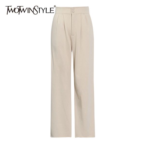 vgh casual solid trouser for women high waist straight loose minimalist wide leg pants female fashion clothing 210423, Black;white
vgh casual solid trouser for women high waist straight loose minimalist wide leg pants female fashion clothing 210423, Black;white