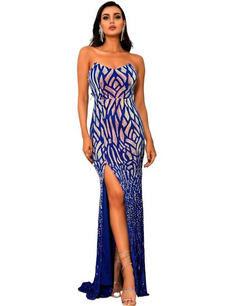 love&lemonade lace up backless slit thigh mermaid hem sequin formal dress u5i8#, Black;gray
love&lemonade lace up backless slit thigh mermaid hem sequin formal dress u5i8#, Black;gray