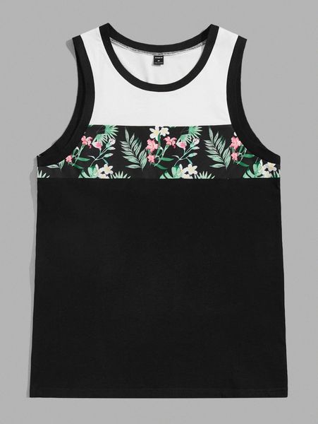 men tropical colorblock tank 95z0#, White;black
men tropical colorblock tank 95z0#, White;black