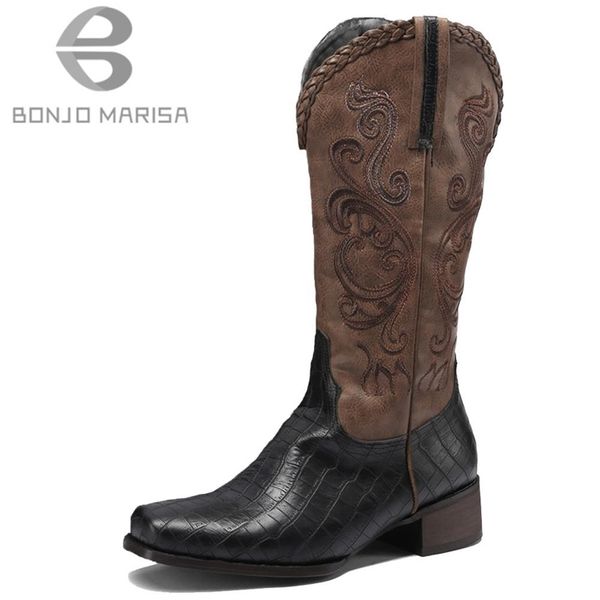 bonjomarisa classic pointed toe chunky heel women western boots cowboy walking casual embroidery ladies shoes 220720, Black
bonjomarisa classic pointed toe chunky heel women western boots cowboy walking casual embroidery ladies shoes 220720, Black