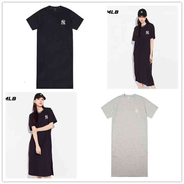casual dresses mlb korea fashion brand round neck loose letter ny embroidery long split short sleeve dress t women's summer nzqm, Black;gray
casual dresses mlb korea fashion brand round neck loose letter ny embroidery long split short sleeve dress t women's summer nzqm, Black;gray